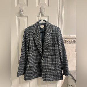 Plaid Wool Blazer